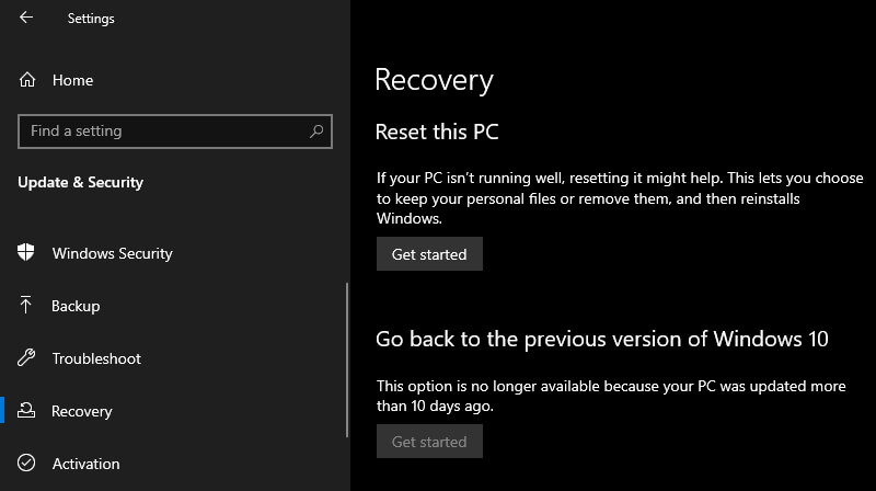 Do a Factory Reset Do a Factory Reset