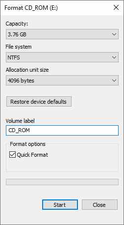 Format External Disk Drive Format External Disk Drive