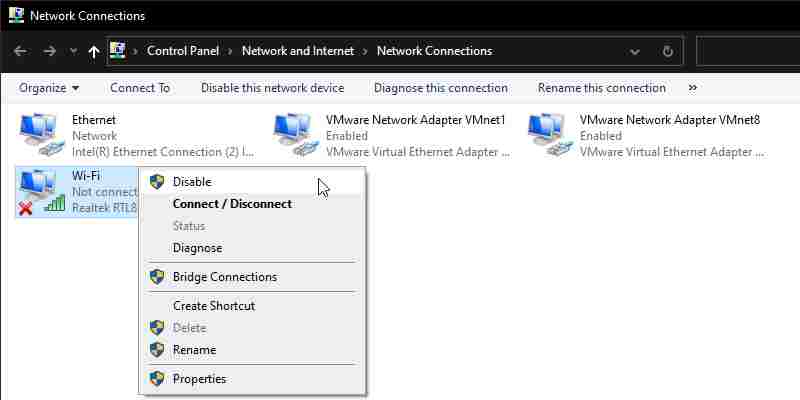 Reset WiFi Network Reset WiFi Network