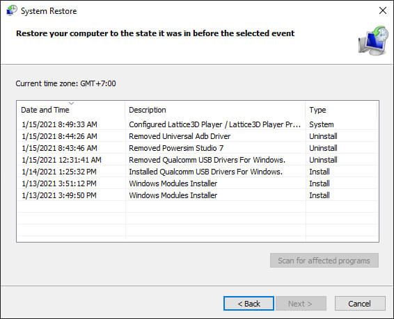 Return to a Stable System With a System Restore Point Return to a Stable System With a System Restore Point