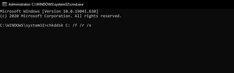 Run CHKDSK Run CHKDSK