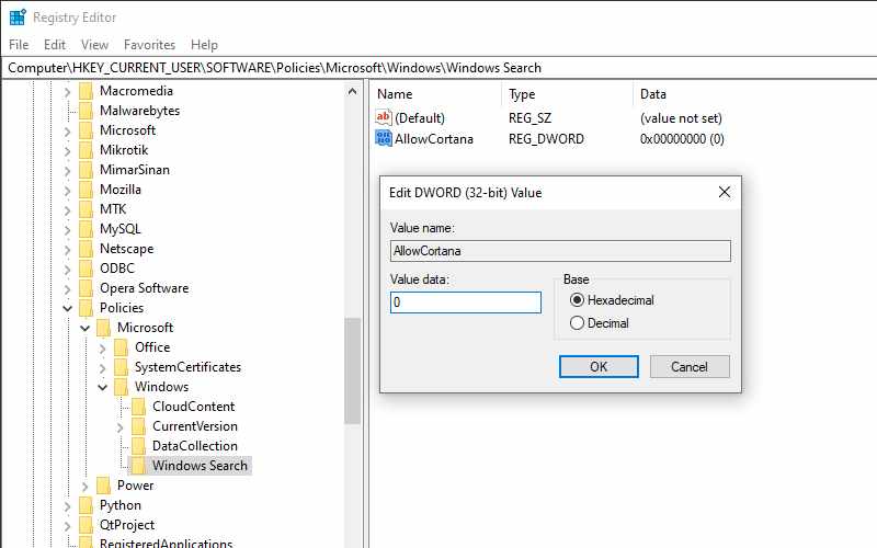 Turn off Cortana in Windows 10 Home Turn off Cortana in Windows 10 Home
