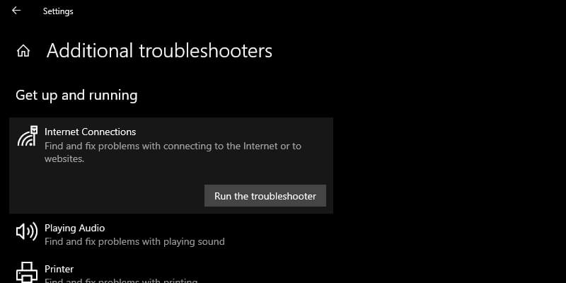 Use Windows Network Diagnostics