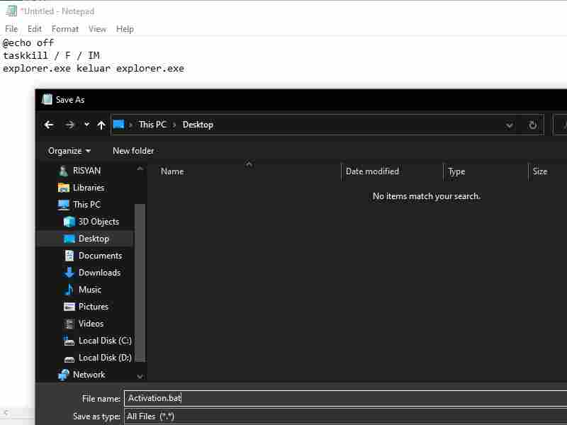 Using Bat Code To Remove Activate Windows 10 Using Bat Code To Remove Activate Windows 10
