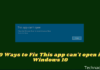 10 Ways to Fix This app can't open in Windows 10