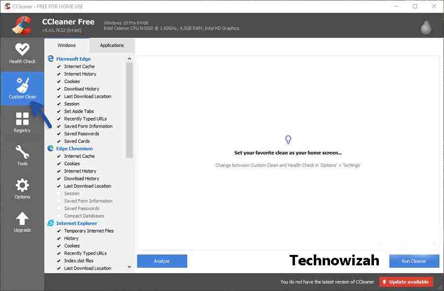 Clear Cache with CCleaner Clear Cache with CCleaner