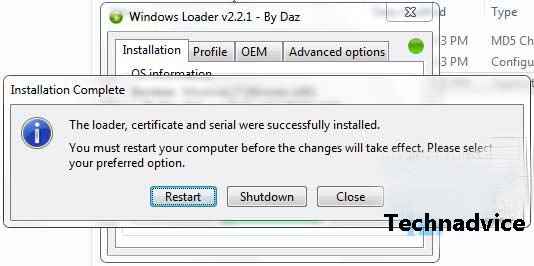 Click Restart Click Restart