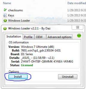 Install Windows Loader Install Windows Loader
