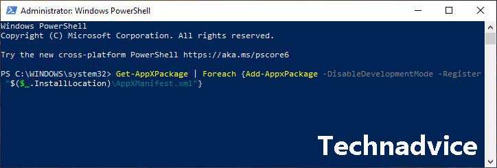 Re-register Windows Store