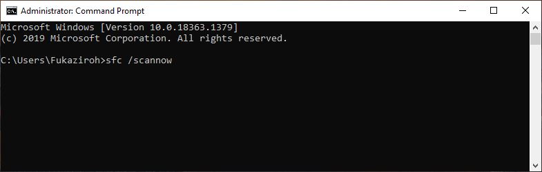 Running SFC Scan Via CMD