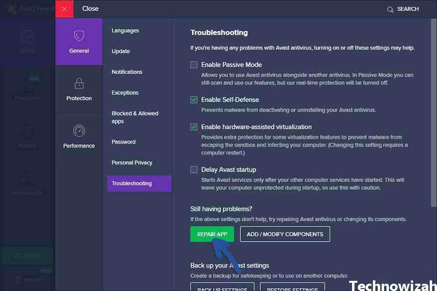 Try Repair Avast Try Repair Avast