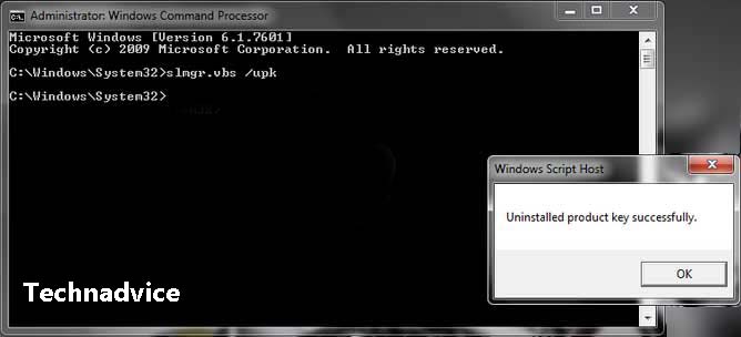 Type slmgr.vps upk Type slmgr.vps upk
