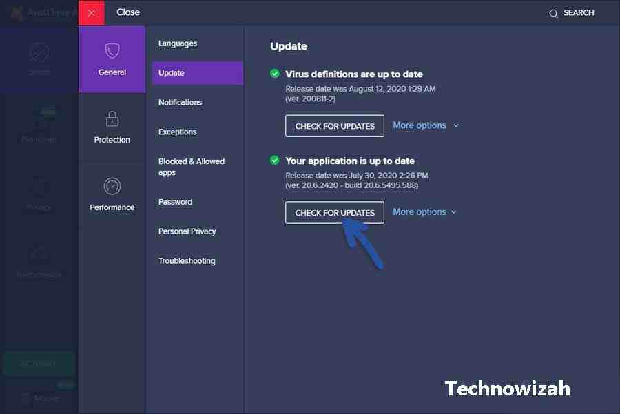 Update Avast Program Update Avast Program