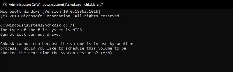 Check Disk Scan Check Disk Scan