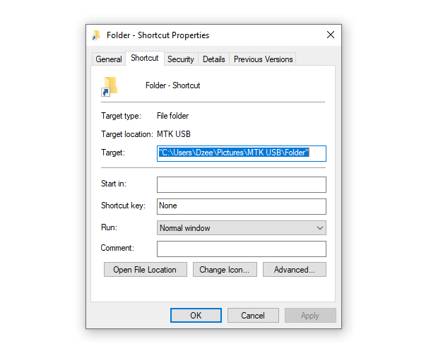 Create a New Shortcut File Create a New Shortcut File
