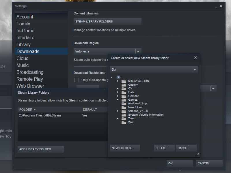 Move Steam Installation And Game Files Move Steam Installation And Game Files