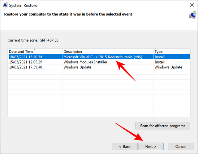 Run System Restore Run System Restore
