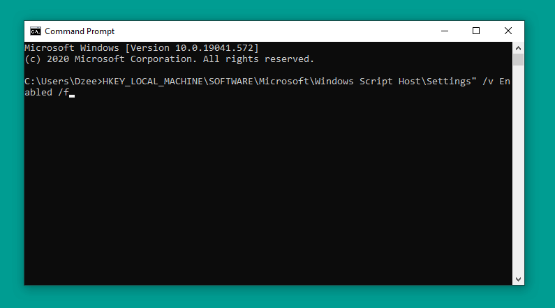 Via Command Prompt Via Command Prompt