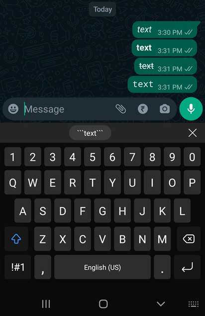 Changing the Font Style The default way