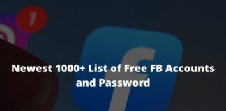1000+ Newest Free Facebook Accounts and Password
