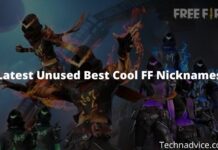 3000+ Latest Unused Best Cool FF Nicknames