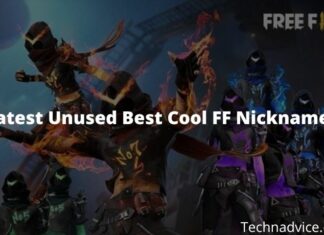 3000+ Latest Unused Best Cool FF Nicknames