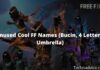 9051+ Unused Cool FF Names (Bucin, 4 Letters, Umbrella)