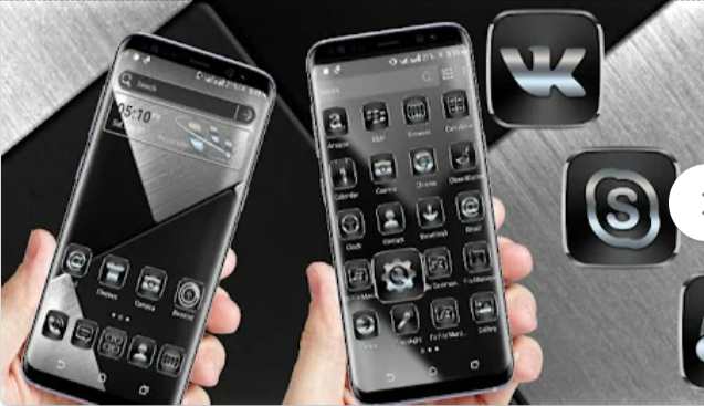 Black Silver Launcher Theme