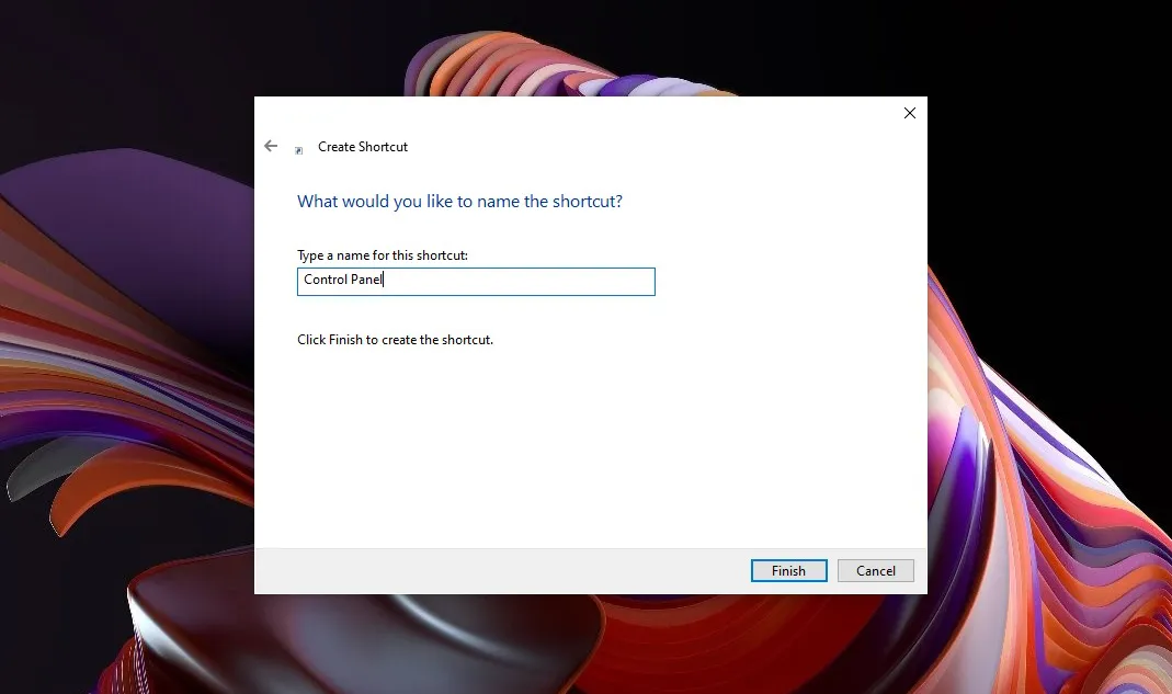 Create Control Panel Shortcuts Create Control Panel Shortcuts