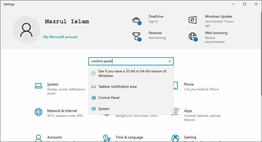 Open the Windows Settings menu