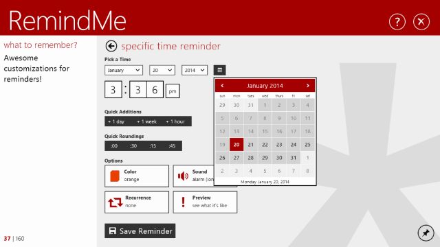 RemindMe for Windows RemindMe for Windows