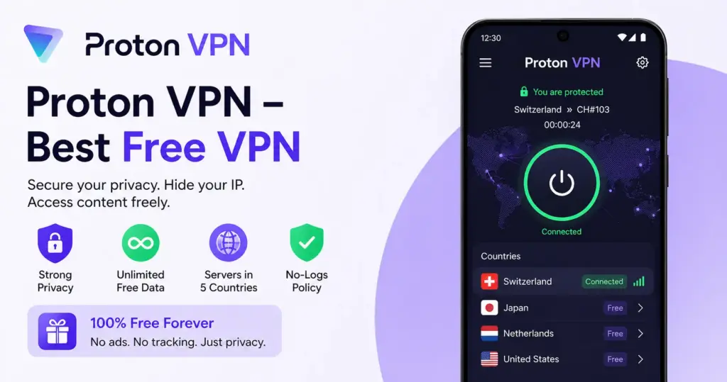 Proton VPN – Best Free VPN for Android